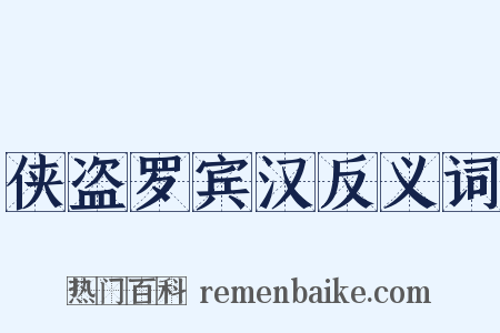 侠盗罗宾汉反义词是什么意思的图片